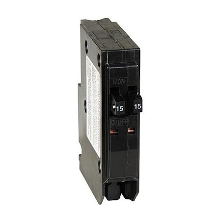 Square D Miniature Circuit Breaker, QO Series, 15A, 2x1 Pole, 120/240V AC, 10kA at 120/240V AC QO1515CP